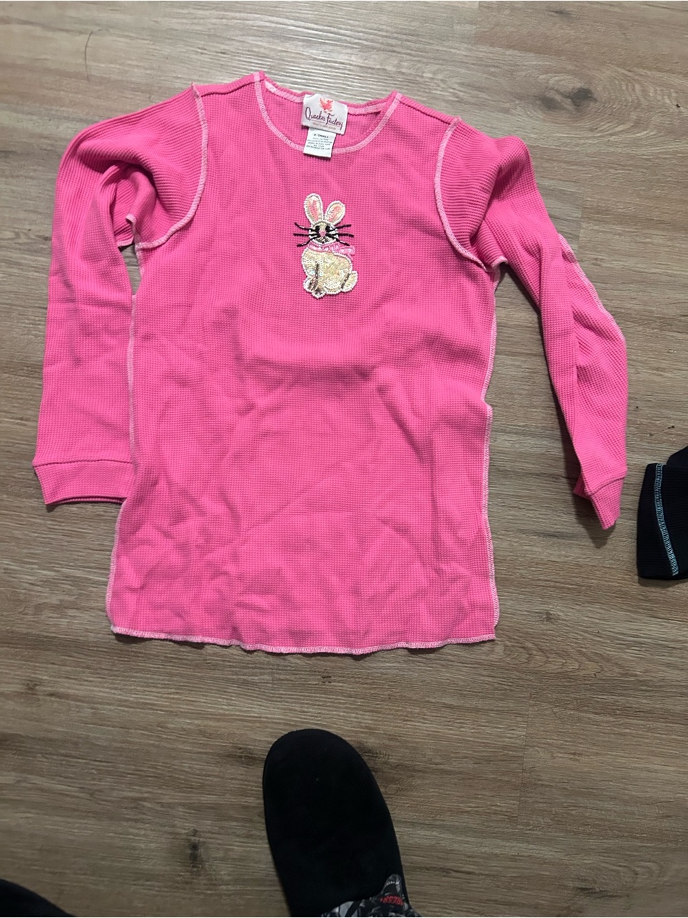 OshKosh B'gosh Hot Pink Bunny Thermal Tee